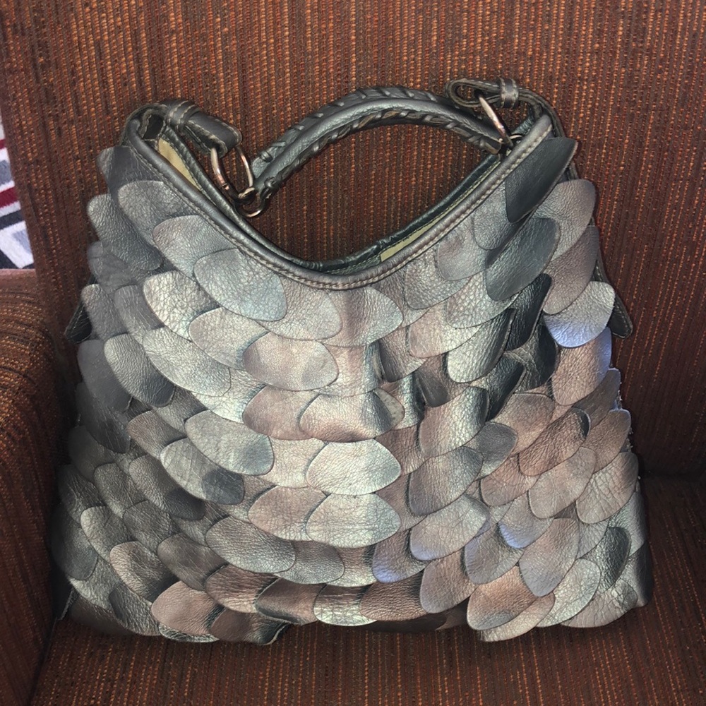 Yves Saint Laurent Shimmery Blue-Silver Bag